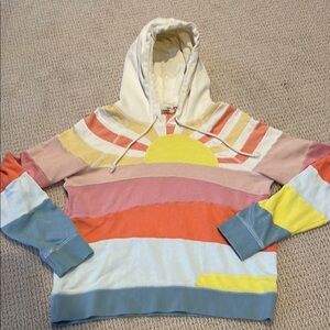 Faherty soleil island sunrise hooded sweatshirt